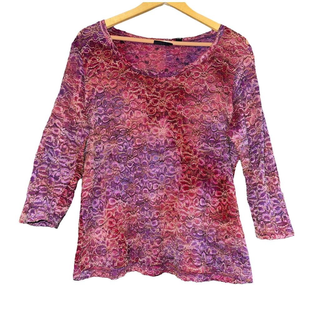 Vintage Y2K Avenue‎ Lace Fairy Top Women's Size 18/20 Whimsical Floral Coquette